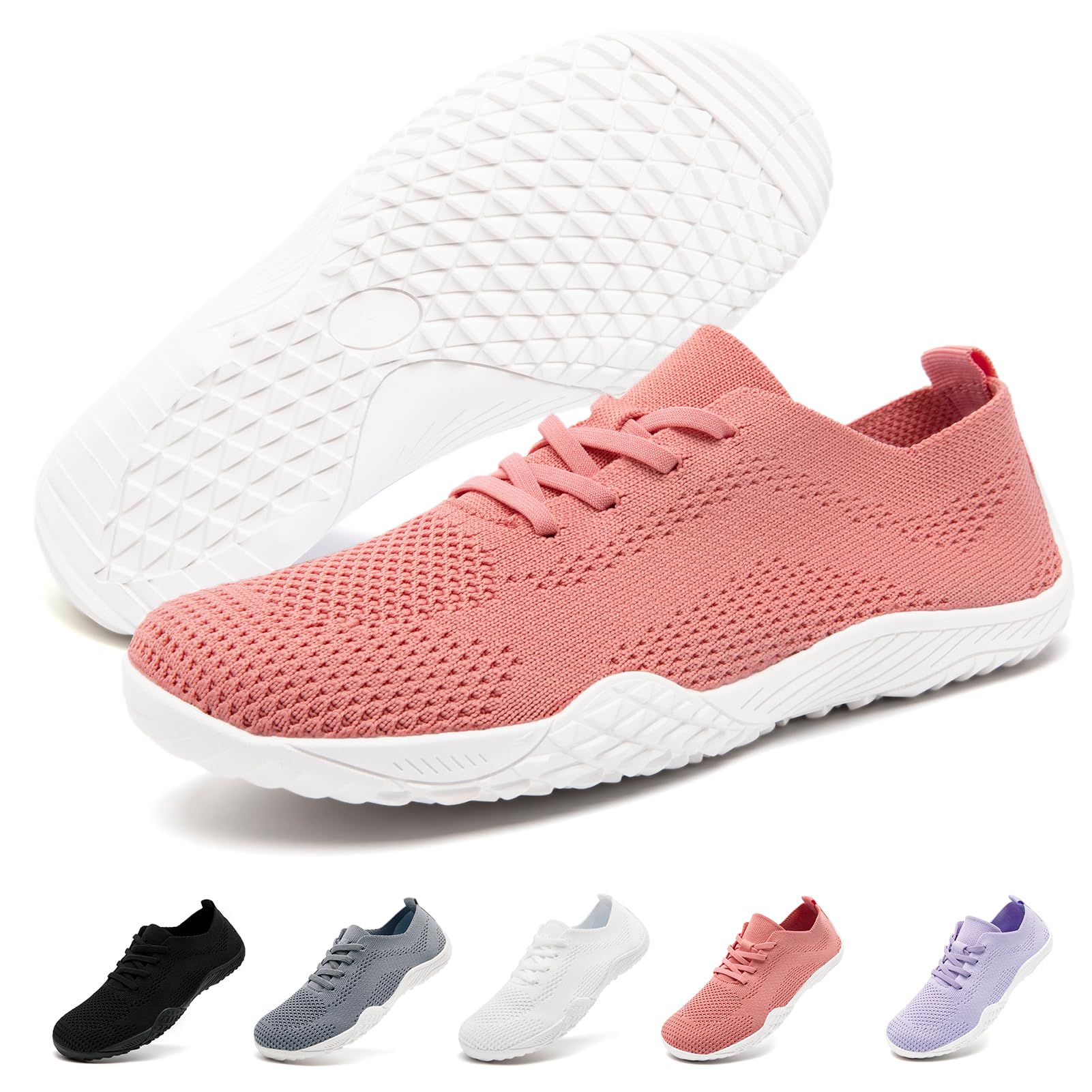 CMZSMM Barfußschuhe Damen Barfuss Schuhe Bequeme Hausschuhe Laufschuhe Sneaker Atmungsaktiv Fitnessschuhe Turnschuhe Wanderschuhe Zero-Drop Solhe Sportschuhe