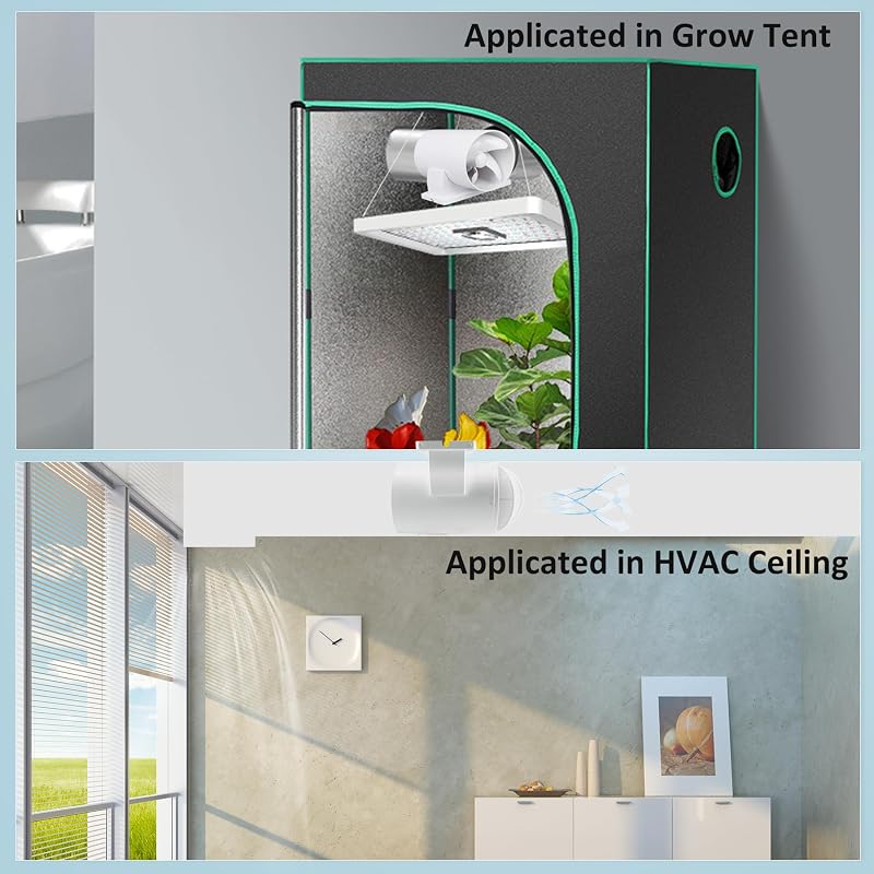 Hose Vary 100mm Csatorna Ventilátor Fürdőszoba Konyha Wc-hez Állítható Sebességgel - 100 Mm White Axial Fan