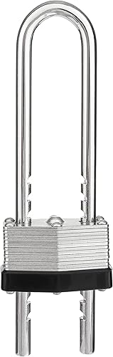 Miniatura 2 de BRINKS - Candado con llave de acero laminado de 1.732 in con grillete ajustable - Cromado con grillete de acero endurecido (paquete de 2)