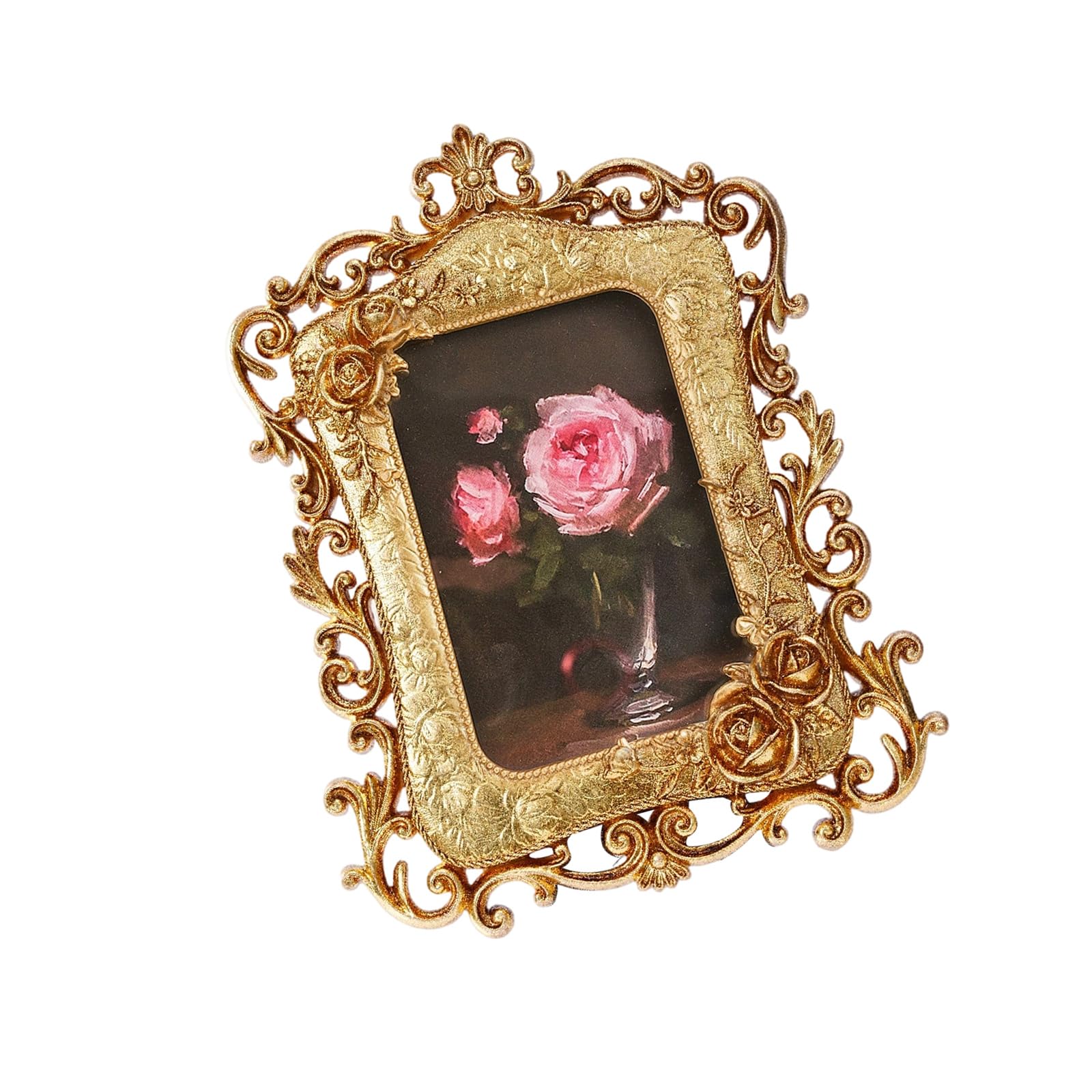 Zxfdsfdbnm Antique Ornate Photo Frame for Tabletop Display, Retro Picture Frame, Decorative Photo for Home Pictures Gallery Art Decorative