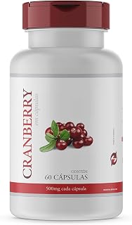 Cranberry 60caps 500mg, Promel, Tampa Vermelha/Pote Branco
