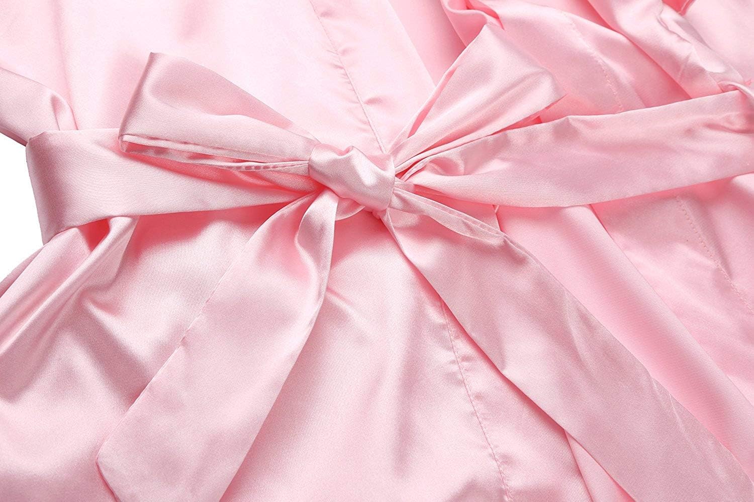 DandyChic Women's Robe Pure Long Kimono Robes Lightweight Silky Sleepwear V-Neck Calf-Length Bathrobe - Image 4