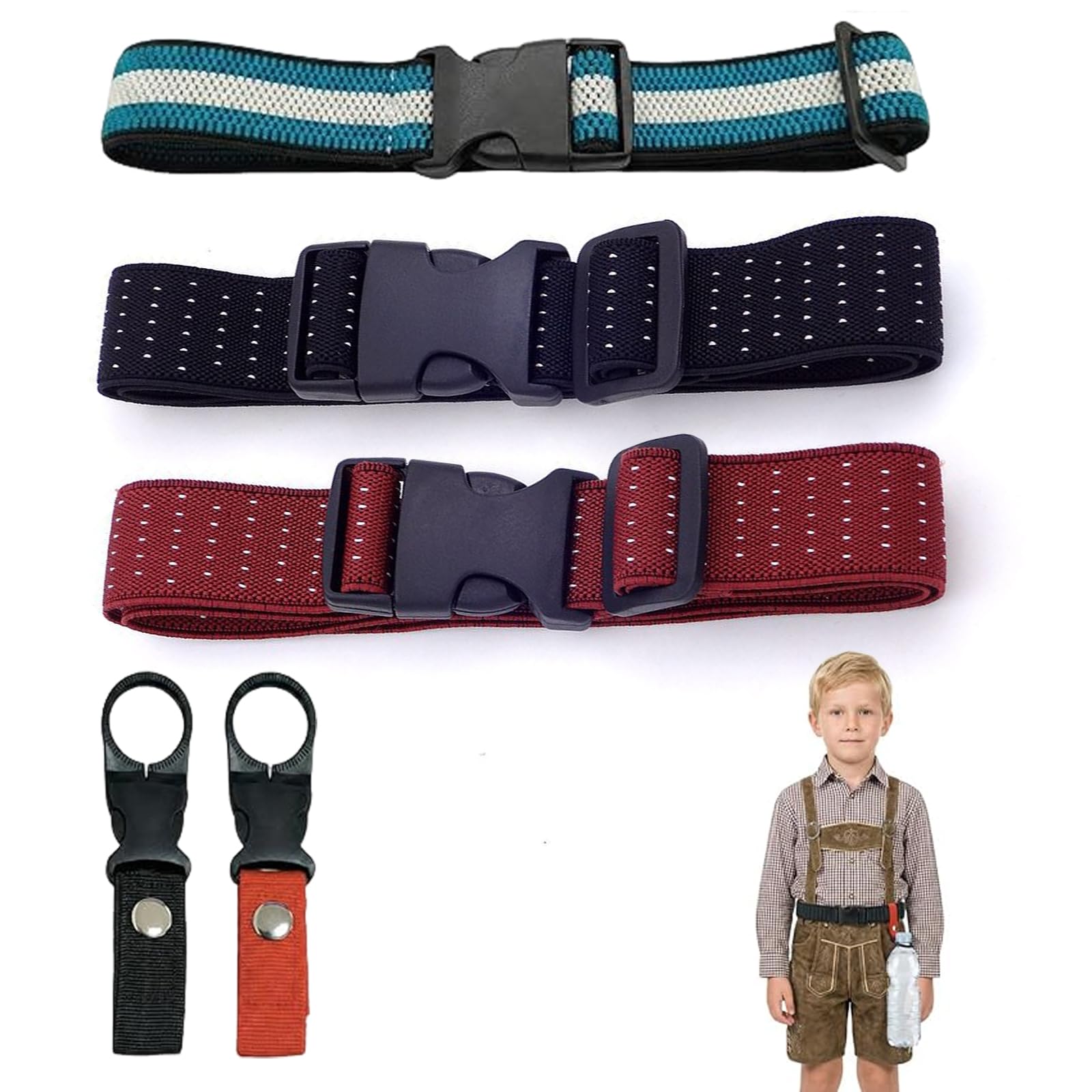 Fealkira 3PCS Kindergurtel Jungen, 2pcs Diese Hängen, Kinder