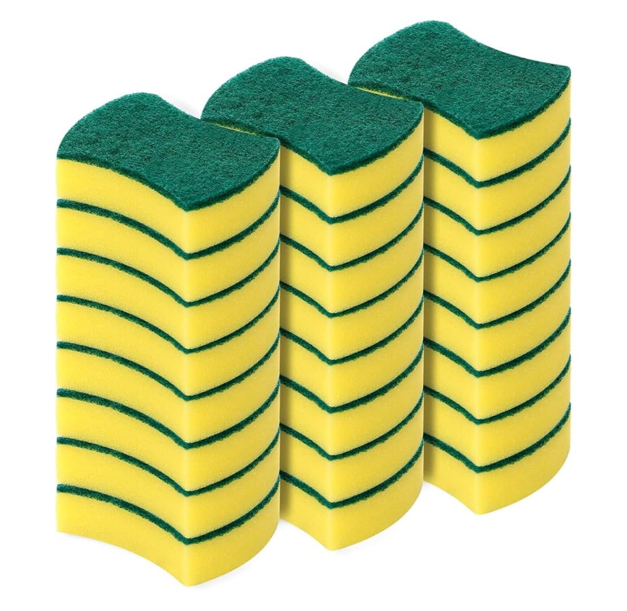 Xtr4 Kitchen Cleaning Sponges | 24 Pack Eco Non- Scratch Multipurpose Microfibre For Dish, Scrub Etc