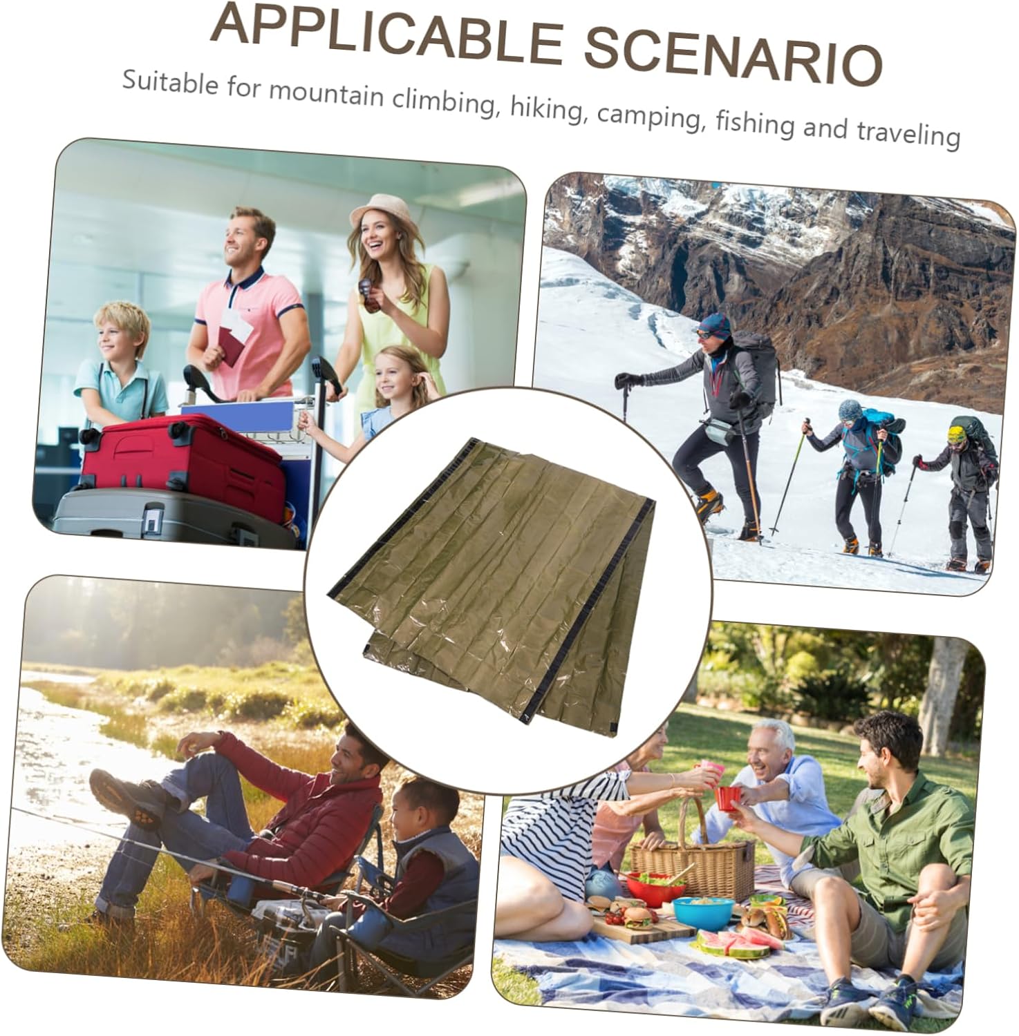 Sosoport Survival Sleeping Bag Emergency Hiking Blanket for Backpacking Camping Bag Emergency Warm Blanket Outdoor Exploration Gear