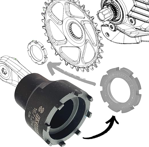 Tools Unior Ebike Fahrrad Verschlussring Kettenblatt Spider Service