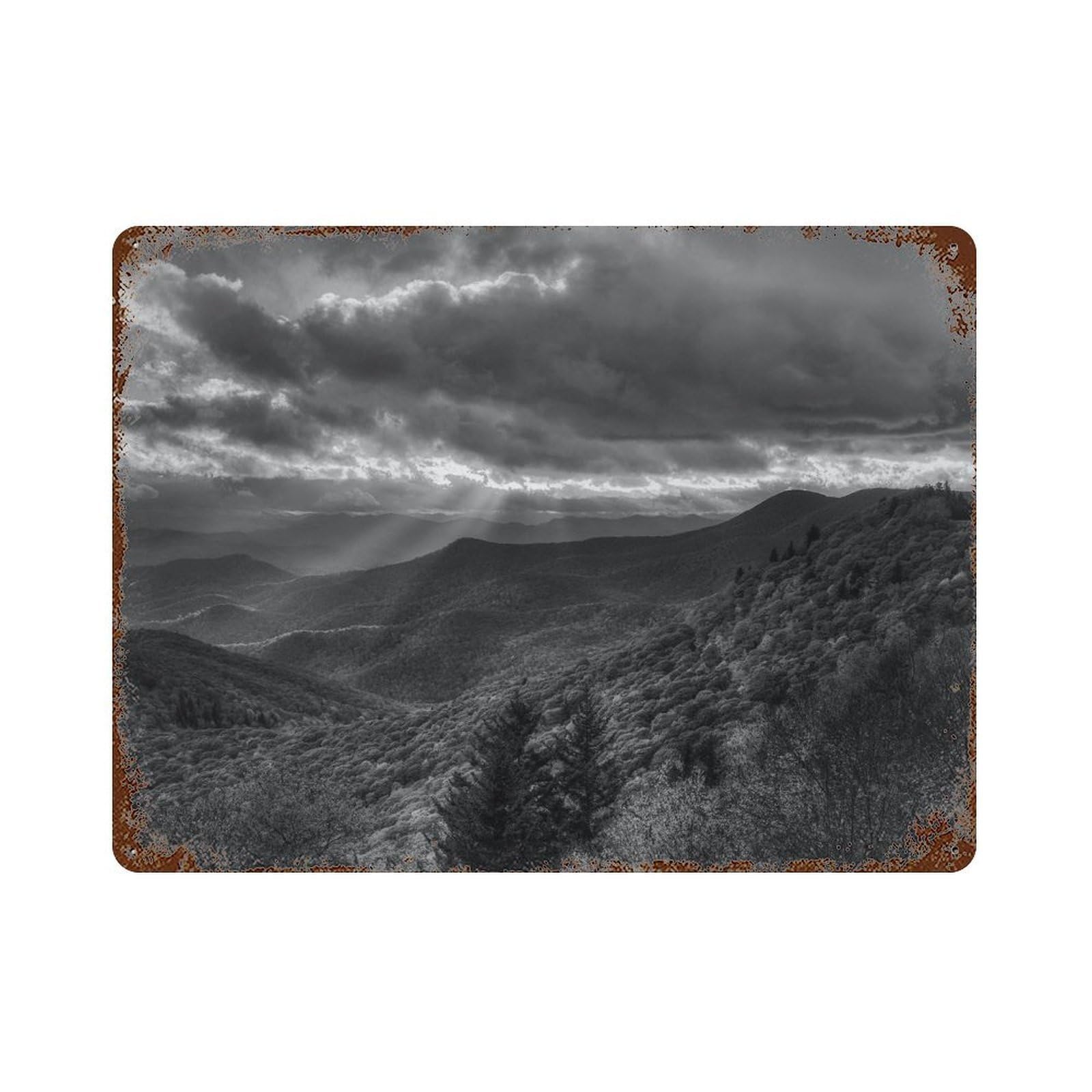 xiaoxiaoshen Black And White North Carolina Photo Decor Wall Decor Art Metal Tin Poster Modern Home Decor Art Home Bar Shop Decorations Vintage Sign 30x40cm