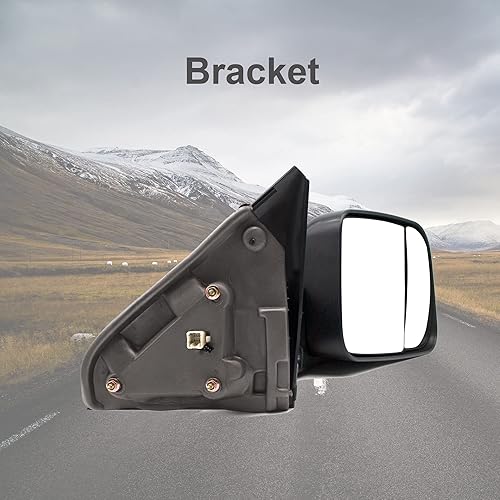 Miniatura 14 de Espejos de remolque compatibles con Dodge Ram 1500 2002-2008 2003-2009 Dodge Ram 2500 3500 Pickup Truck Manual Ajustado Manual Retrovisores