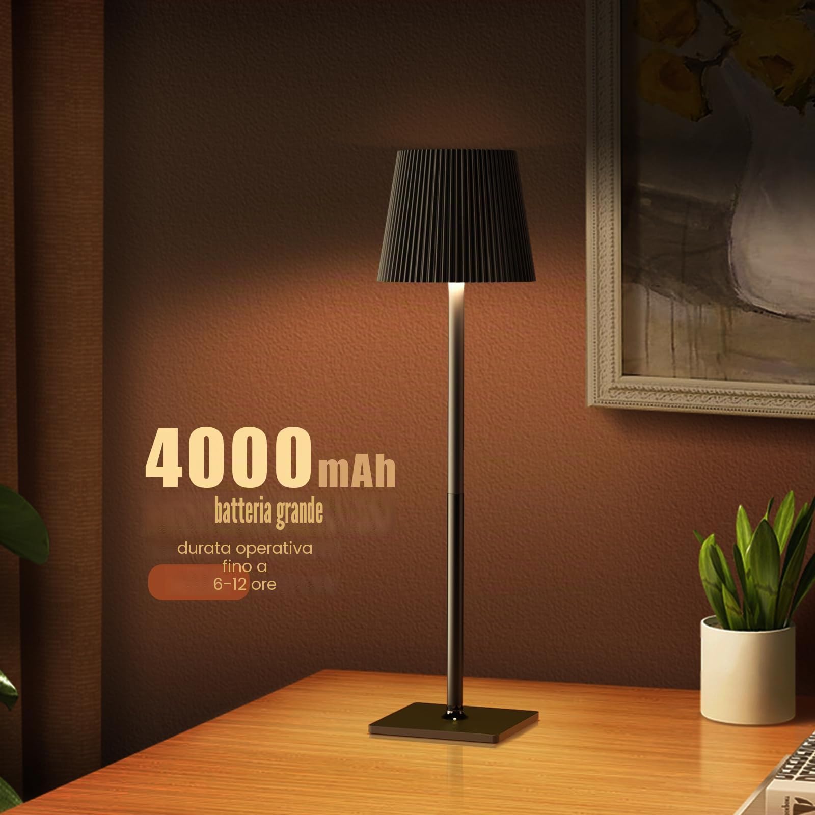 Lixada Lampada da tavolo LED con controllo touch e luce notturna dimmerabile, 3 temperature di colore per soggiorno, camera da letto, studio, ufficio