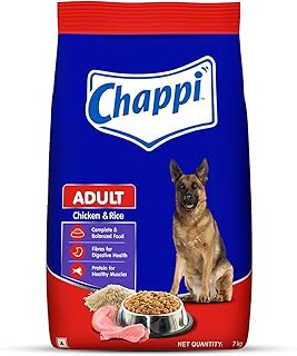 Chappi Adult (1+ Years) Dry Dog Food, Chicken &amp; Rice, 7 kg, Complete and Balanced Food for Adult Dogs