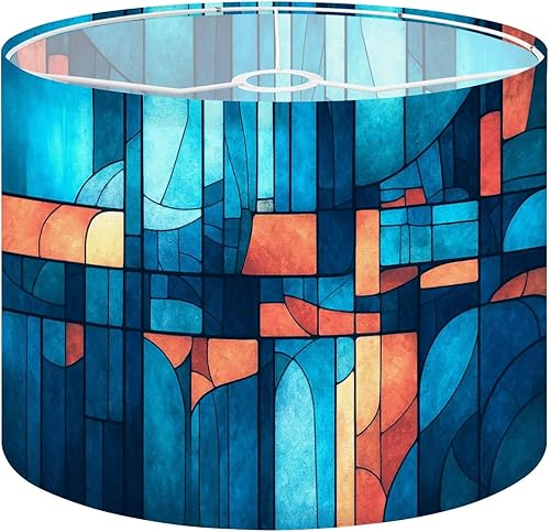 Miniatura 22 de Drum Lamp Shade funky retro 70s psychedelic pictures Lampshade for Floor Lamps Table Lamps Pendant Light 11"x8.9" Replacement Linen Large Lamp