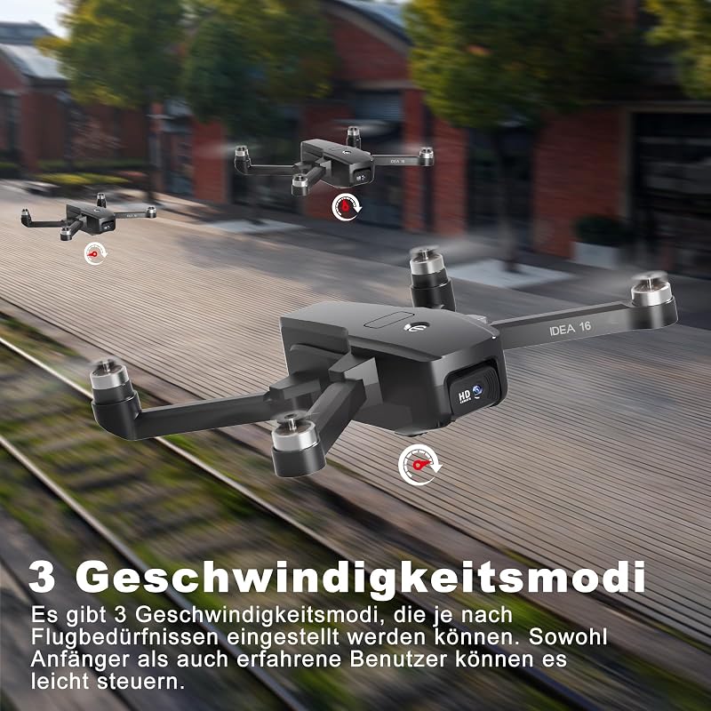 Tolatoyus IDEA16 C0 Drón 4K Kamerával, 40 km/h Sebesség, 5GHz WiFi FPV, 30 Perces Repülési Idő, Okostelefonos Vezérlés, Kezdőknek és Haladók