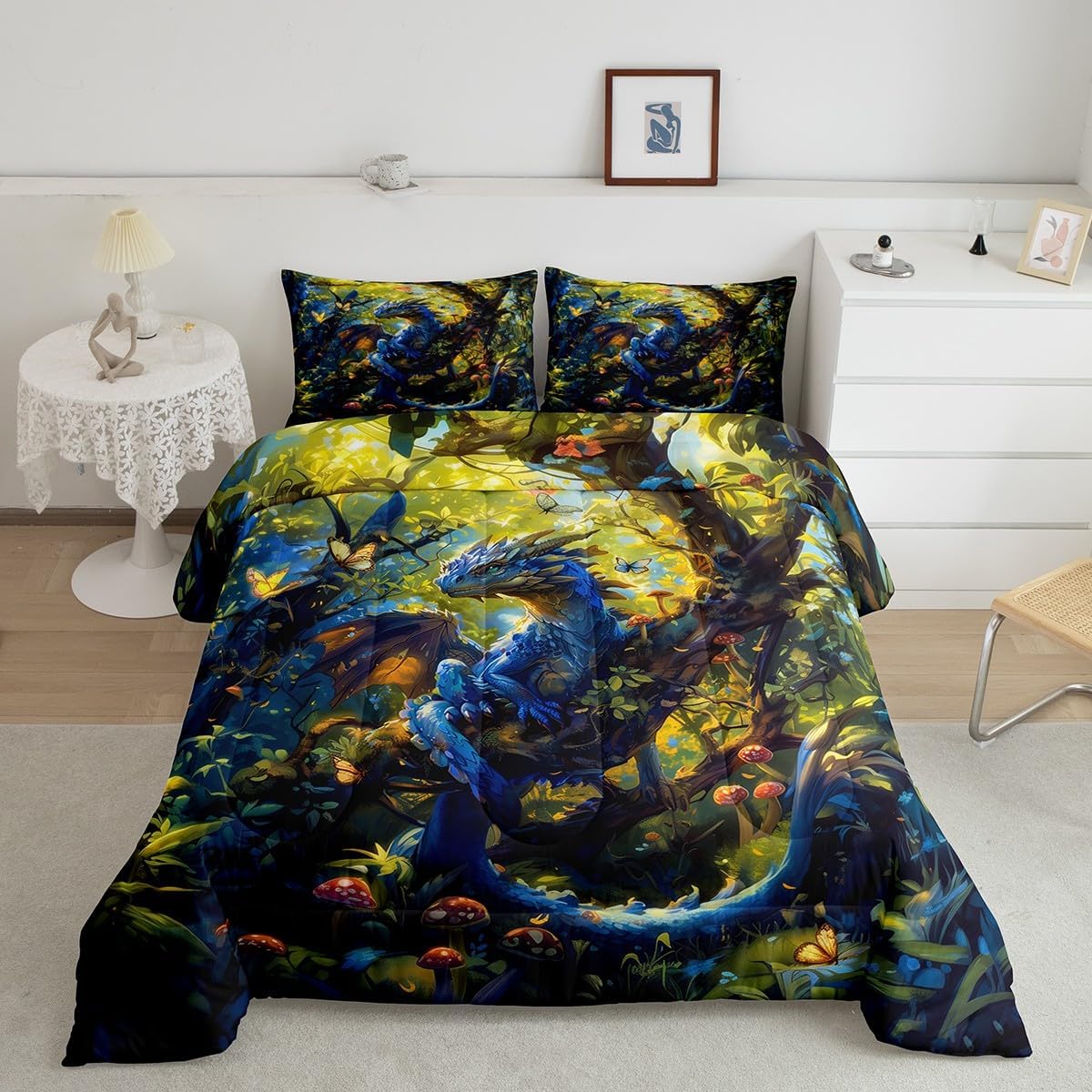 Feelyou Black Woman Queen Size Bedding Set Ethnic Afro African Comforter Traditional Exotic Comforter Set Tribal Quilted Duvet Set 2 Pillowcases