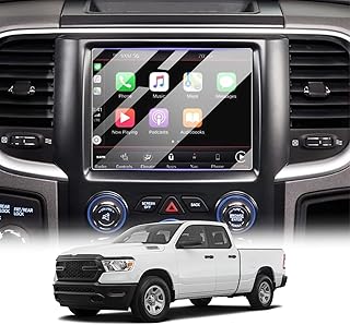 LUWU for 2023 RAM 1500 Screen Protector 8.4 Inch, 2019-2023 RAM 1500 TRX Screen Protector Foils Tempered Glass 9H Anti-scratch Screen Protector RAM 1500 Big Horn 2023 RAM Limited 1500 Touchscreen Protective Film 2022 2023 RAM 1500 Accessories (8.4 Inch)