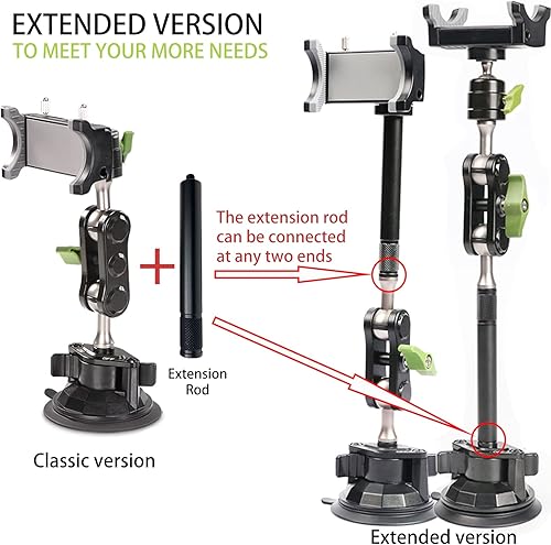 Miniatura 4 de leepiya Soporte universal para teléfono de automóvil, grabación de video, brazo mágico con succión para coche, soporte para parabrisas y ventana,