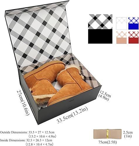 Miniatura 2 de Tekhoho Caja de regalo grande blanca con tapa, caja de regalo de lujo para regalos, cajas de regalo magnéticas con cinta para dama de honor, boda,