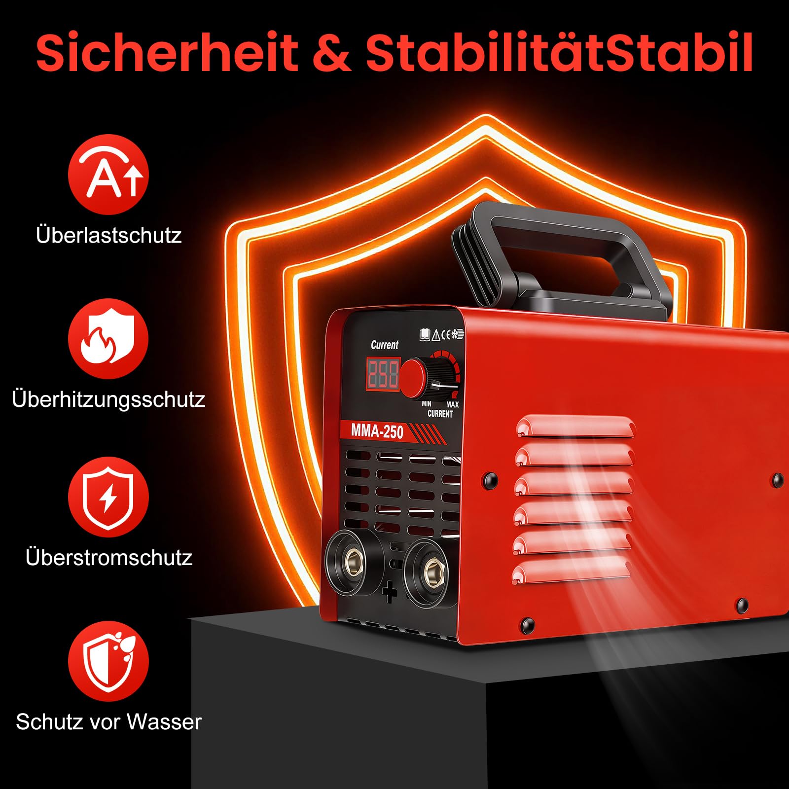 Saldatrice Inverter Elettrodo MMA 140A 220V con display LCD
