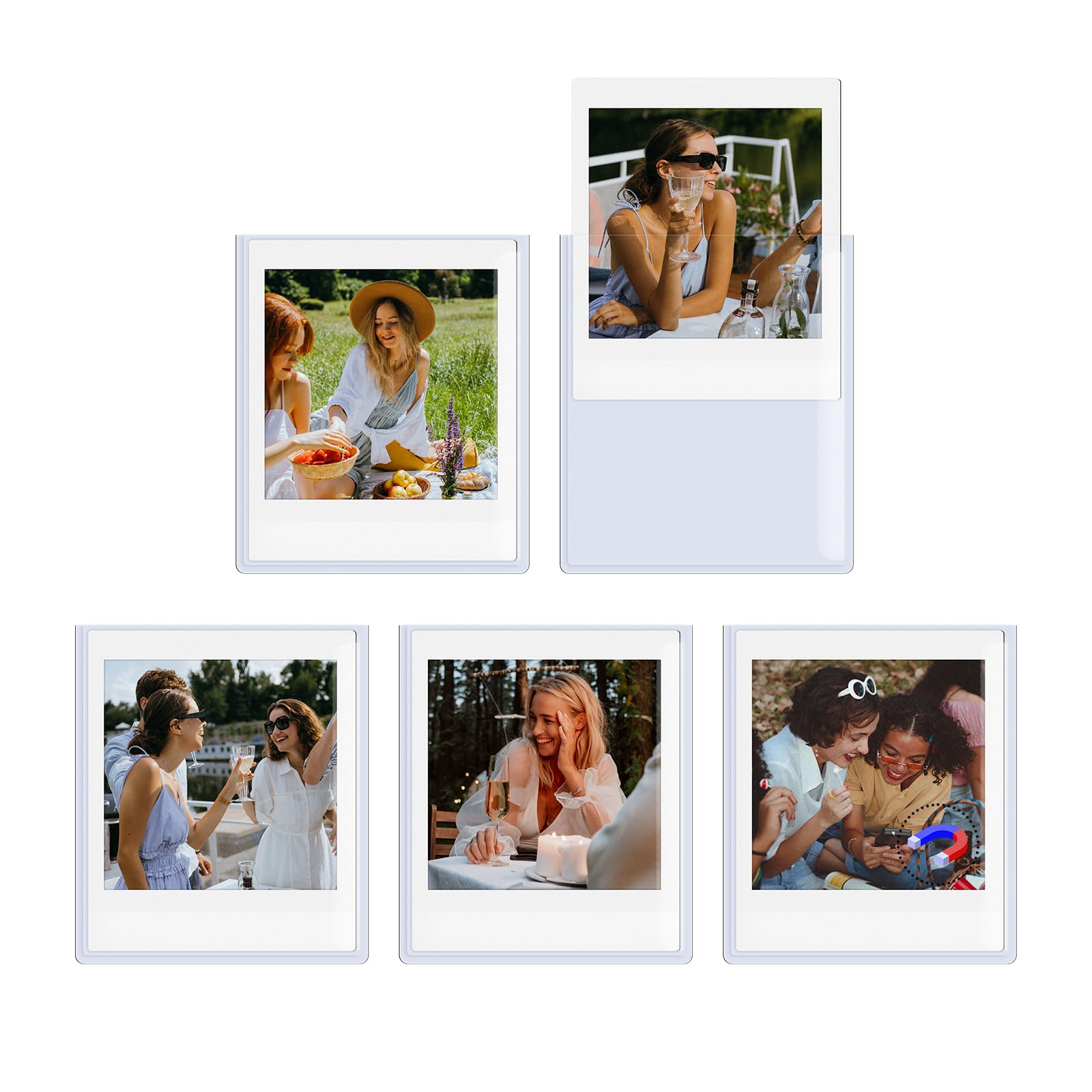 HIYQIN 25 Pack Magnetic Photo Frames for Instax Square Film 2.83x3.38” - Image 2