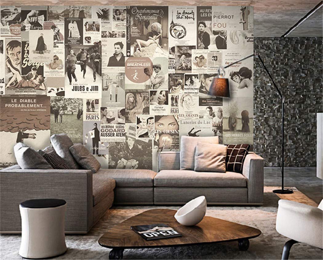 Buy Wallpaper Mural Wall Stickercustom 3D Mural Retro Newspaper Mural