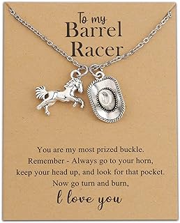 MAOFAED Barrel Racer Rodeo Turn N Burn Barrel Racing Gift, Inspirational Horse Racer Gift