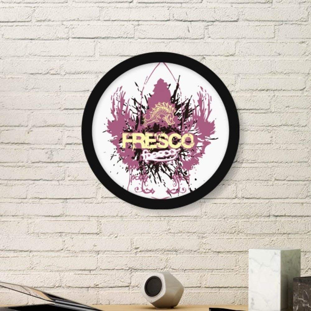 Fresque poisson graffiti art illustration premium cadre noir rond Medium