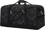 Large Gym Duffle Bag for Men - 25 inch Duffel Bag with Hard Bottom for Travel/Sport - Black