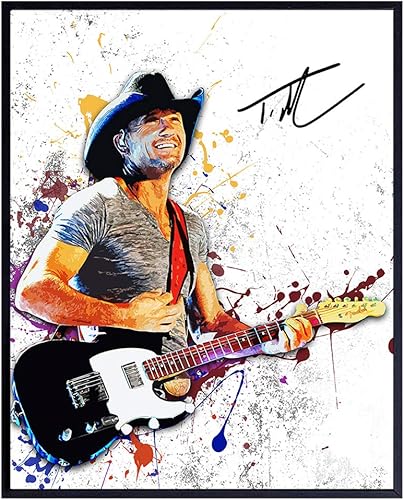 Tim McGraw Unframed Wall Art Print - Great Gift for Music, Rock n Roll and Country Music - Cool Home Decor - Ready to Frame (8x10) Vintage Photo