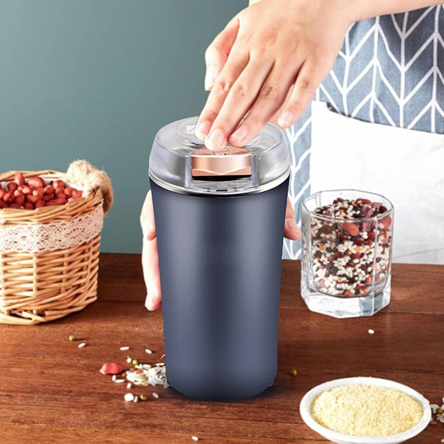 Shopper52 Multifunction Portable Electric Spice Grain Cereals Coffee Grinder Machine-image-25