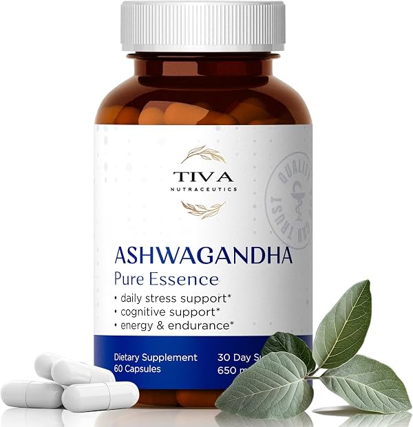 Cápsulas de Ashwagandha 650mg con Extracto de Pimienta Negra – Apoyo Natural para el Estrés, Metabolismo, Función Inmune y Estado de Ánimo – Vegano, No-GMO, Probado en Laboratorio – 60 Cápsulas Herbales