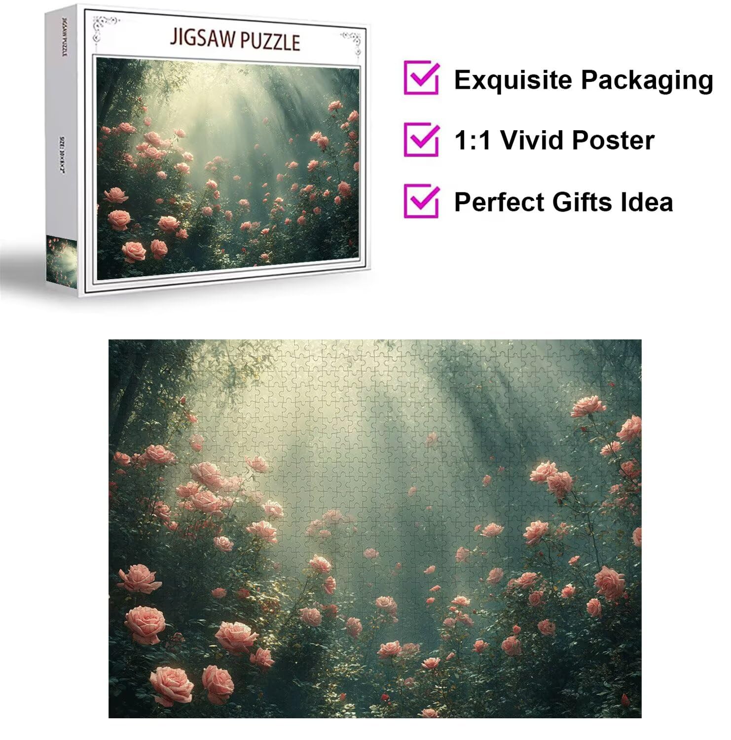 Puzzle 4000 Pezzi 141x87cm, Puzzle Adulti Foreste fiori, n-695