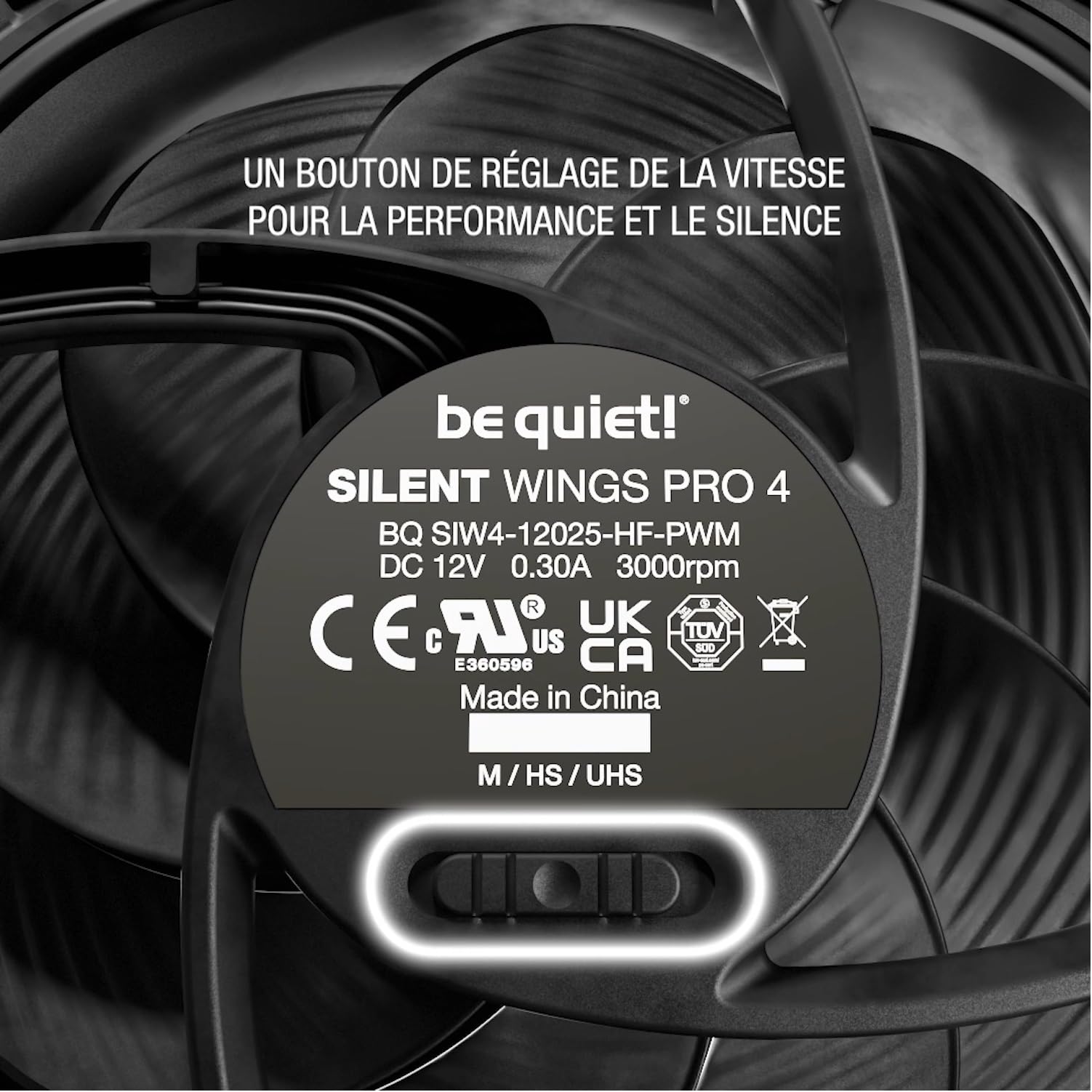 be quiet! Silent Wings 4 120mm PWM high-speed Black ventilateur, pales optimisées, une performance extraordinairement élevée, une pression d'air extrêmement élevée, fonctionnement très silencieux