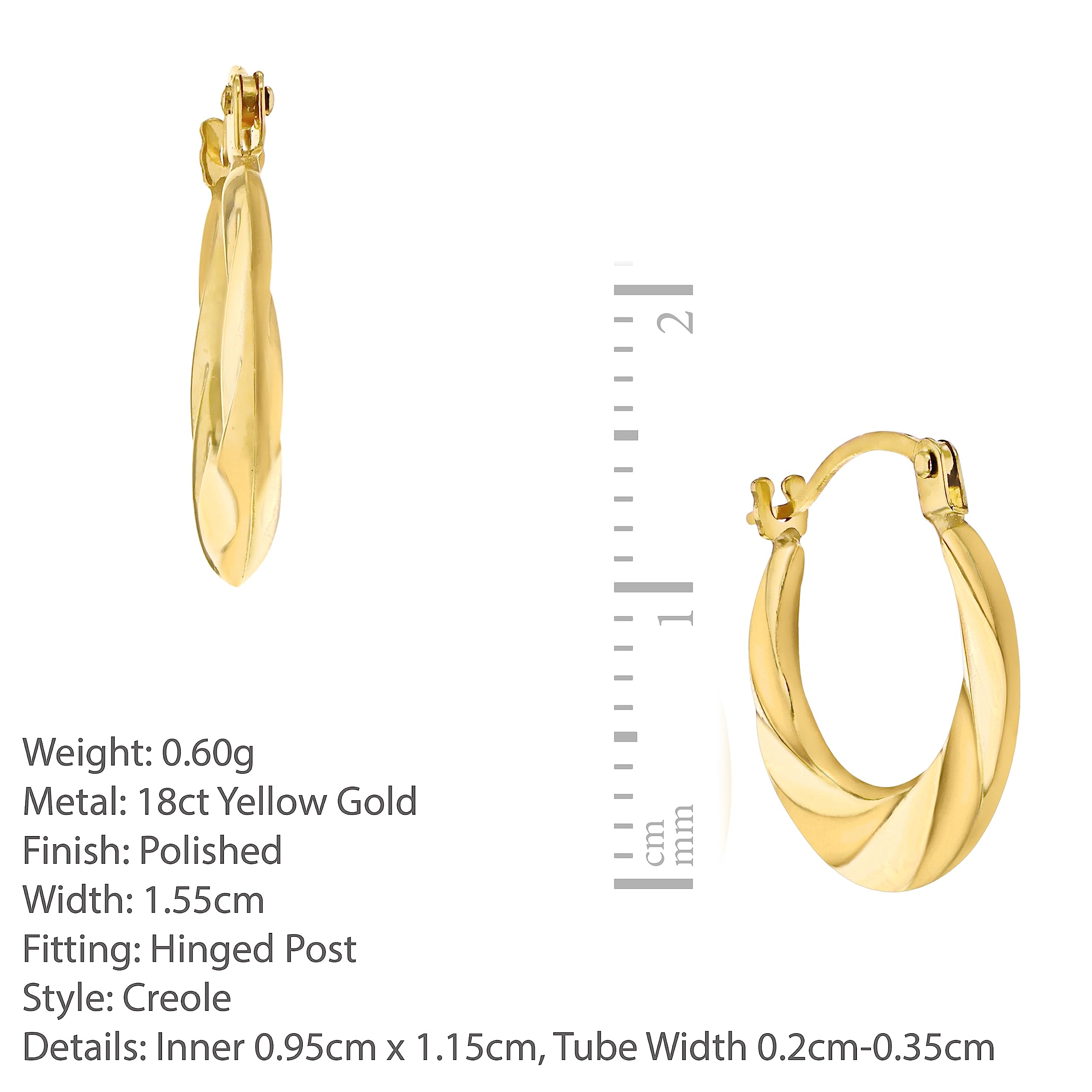 Carissima Pendientes de aro – Oro amarillo de 18 quilates – 7.53.3799, Oro amarillo de mujer