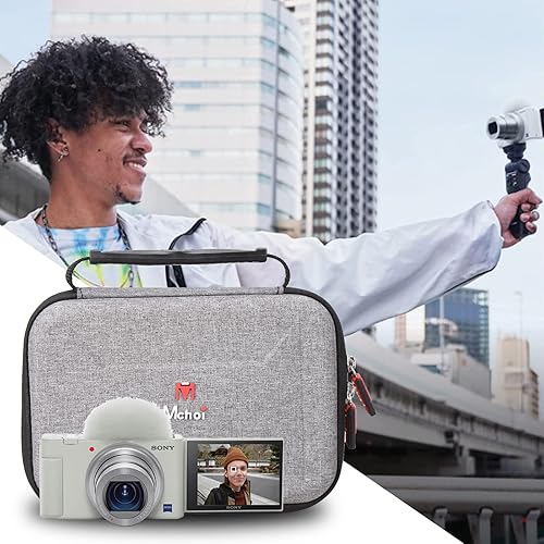 Miniatura 8 de Mchoi Funda de transporte a prueba de golpes para cámara digital Sony ZV-1 / ZV-1F / ZV-1 II Vlog y kit de accesorios de vlogger con agarre
