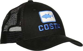 Costa Del Mar Trucker Hat, Black + 
