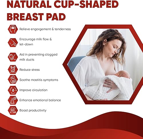 Miniatura 3 de Capibaras Almohadillas de lactancia materna orgánicas de semillas de lino y lavanda para microondas, terapia de mama caliente y fría para mastitis,