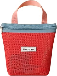 Beach Bag Zipper Summer Casual – Foldable Handbag Mesh Toiletry Tote Bag | Mesh Toiletry Tote Bag for Travel Sightseeing Cruise Swimming | Camping Hiking Picnic Sports Beach Bag Zipper Summer Casual