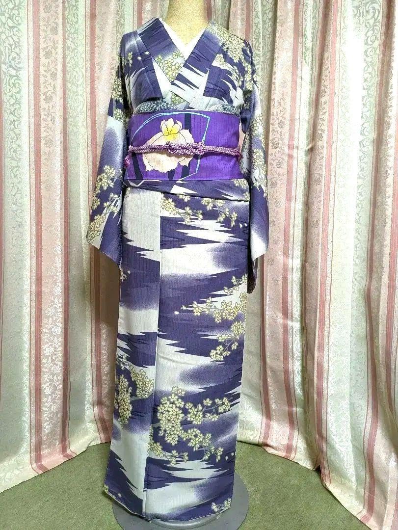 紫系 花柄刺繍 袋帯 アンティーク 花柄刺繍 袋帯 あずき色×藤色 昭和レトロ - メルカリ