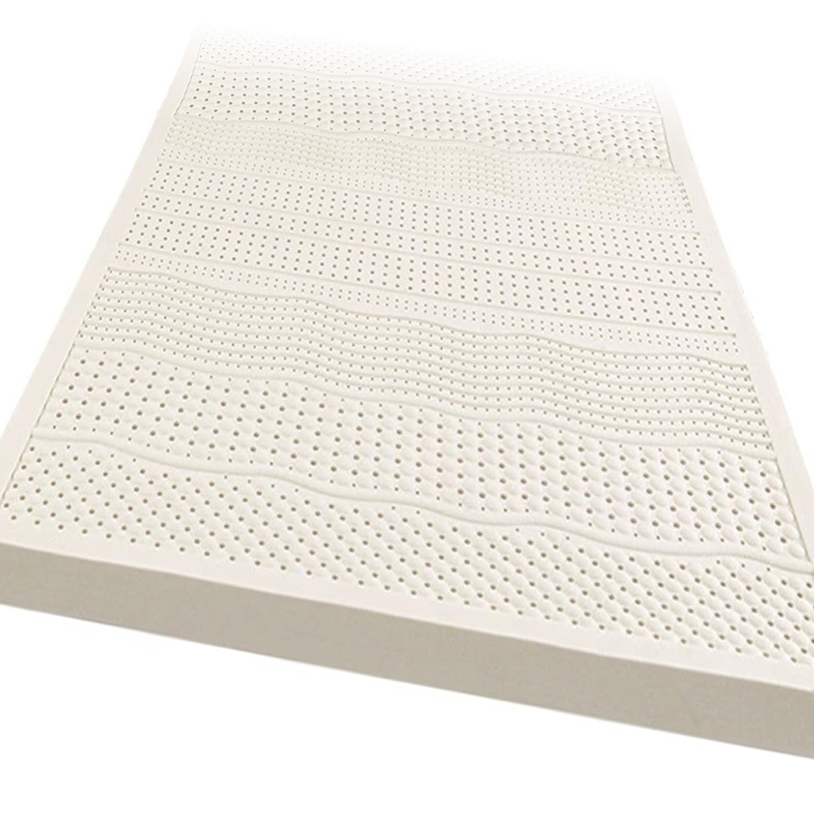 BIWKONI Breathable Latex Mattress Topper Large Size 3 Inch Thick Green Natural Latex Mattress with Cover for Home