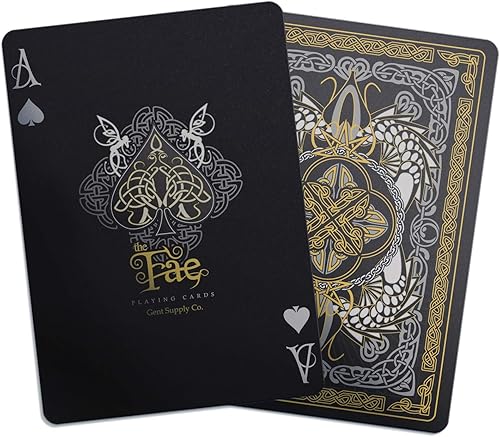 Miniatura 4 de Creatures of The FAE - Naipes de Gent Supply - Edición negra, dorada y plateada