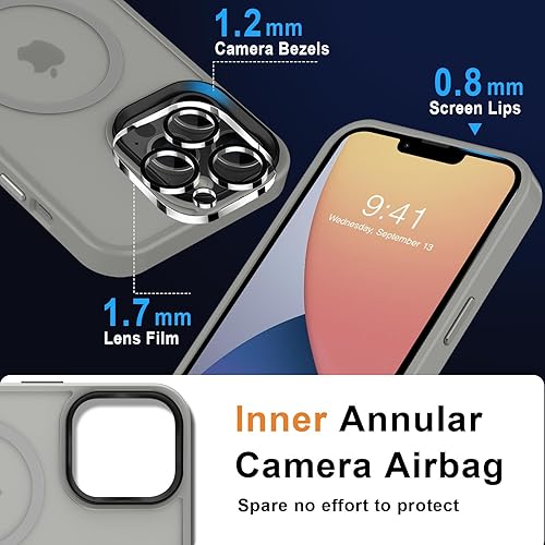 Vista 129 de MOCCA - Funda magnética resistente para iPhone 11 de 6.1 pulgadas, compatible con MagSafe, protector de pantalla de vidrio + protector de lente