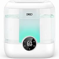 DREO HM524 6L Top-Fill Cool Mist Humidifier - 60H Runtime, 28dB Quiet for Bedroom, Nursery, Large Rooms up to 500 sq ft
