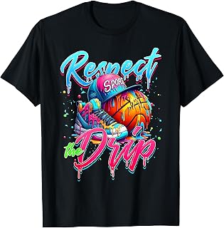 Respect The Drip Basketball Ice Cream Drip With Sprinkles T-Shirt