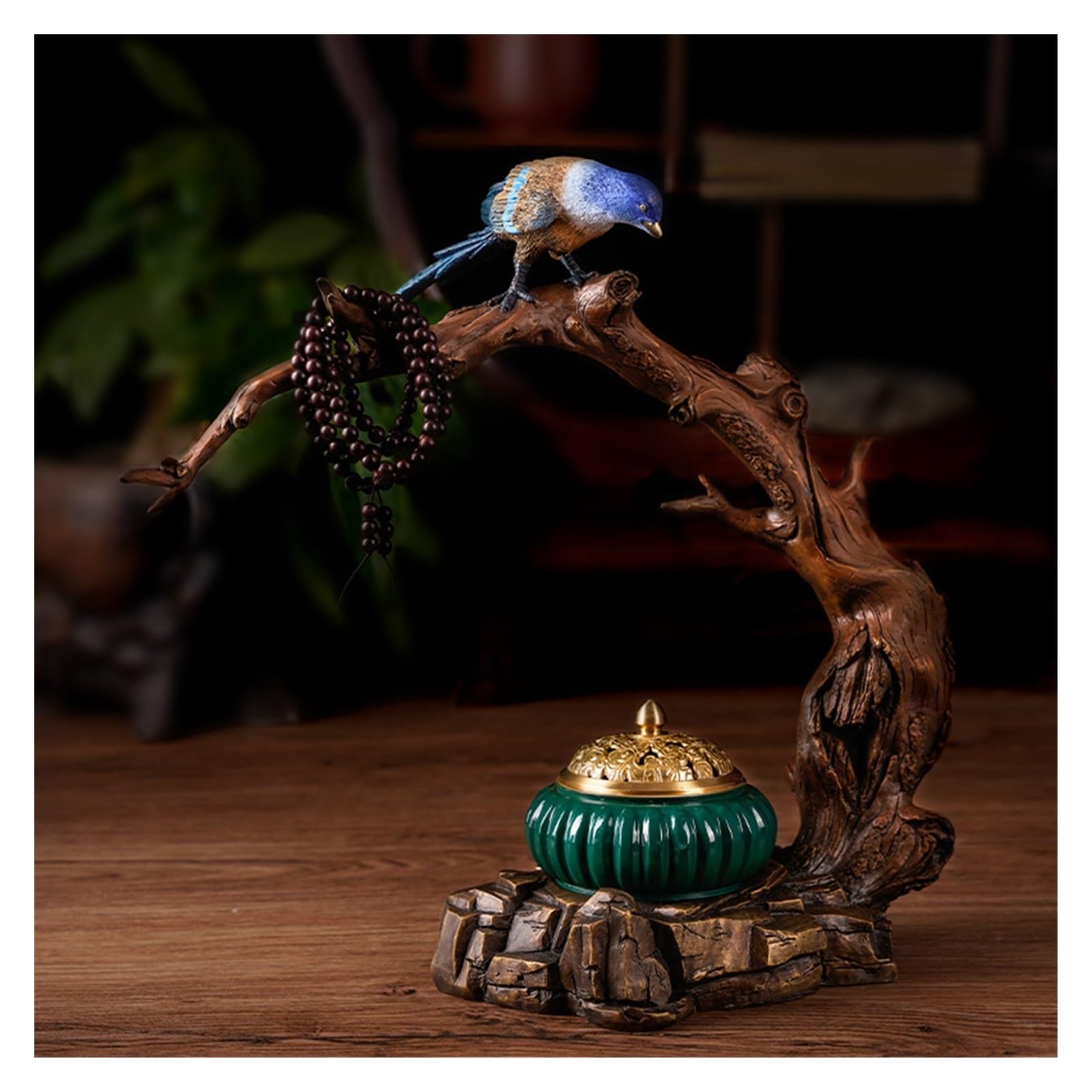 Home Decor Statues Desktop Alle Kupferverzierungen Haus im Innenraum Wohnzimmer Eingang kreative Dekorationen Weihrauch Brenner Kupferhandwerk Desktop -Figuren (a)