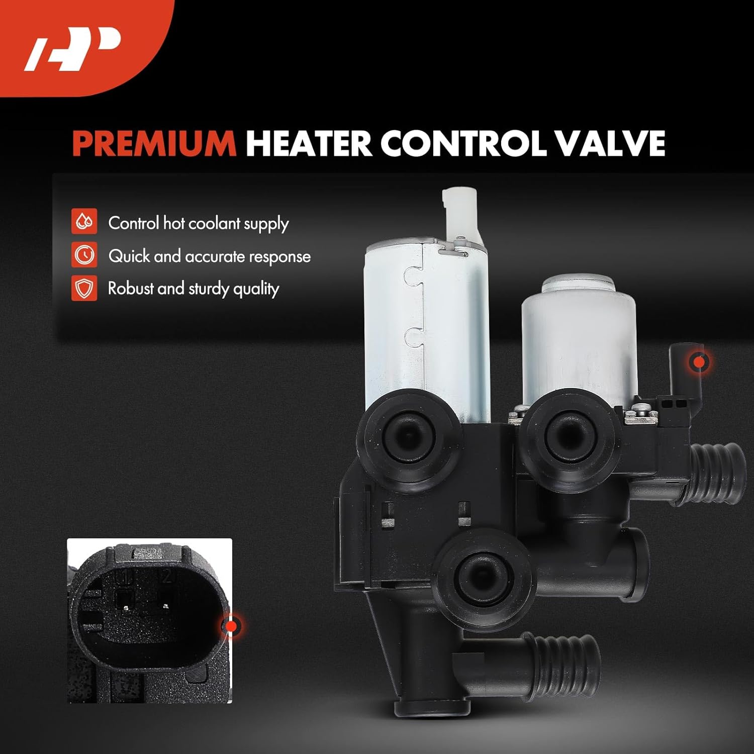 A-Premium Heater Control Valve Compatible with BMW Models - E46 Series M3 2001-2006 3.2L, E36 Series Z3 2001-2002