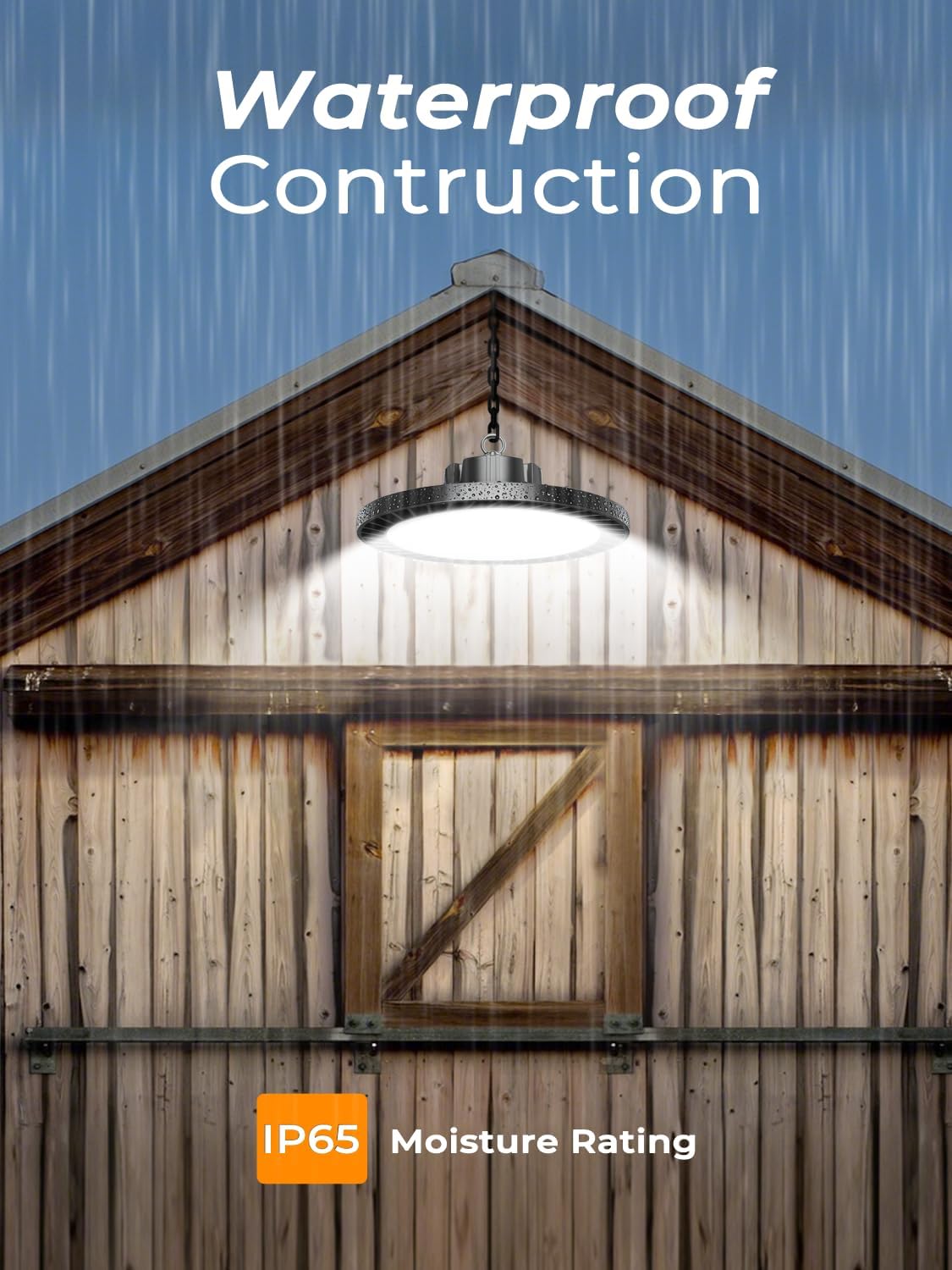 Super Bright 200W UFO LED High Bay Light, 30000LM High Bay LED Shop Lights, 5000K UFO High Bay Lighting for Garage, IP65 Waterproof Non-Dimmable Shop Lights, 120V-277V Garage Light(12 Pack)