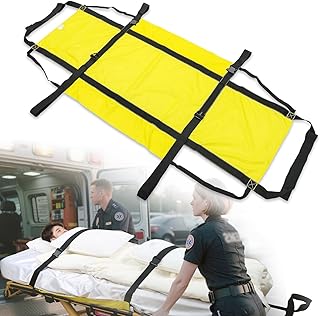 Rescue Essentials Emergency Evacuation Sheet with Safety Buckle Belts,Rescue Sheet for Bedridden Patient Transfer and Evacuated in Emergency
