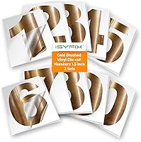 Vista 50 de iSYFIX Calcomanías de Números de Vinilo Verde Manzana – 1.5 Pulgadas Autoadhesivas (2 Juegos) – Calcomanía Premium Troquelada y Pre-espaciada