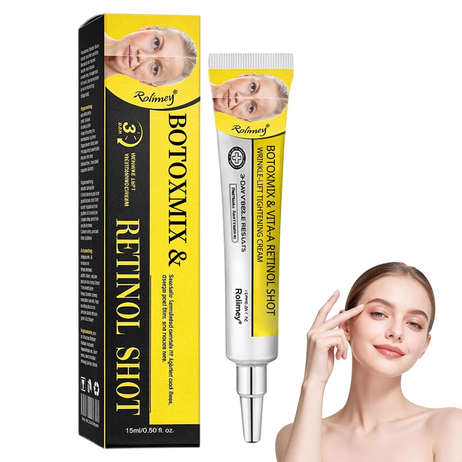 dooeka Rolimey Wrinkle-Lift Botoxmix &Vita A Retinol Shot Tightening Cream, 2026 New Advanced Retinol Body Lotion, Anti Wrinkle Cream - Natural Pore Minimizer, Wrinkles & Fine Lines for All Skin (1 Pack)