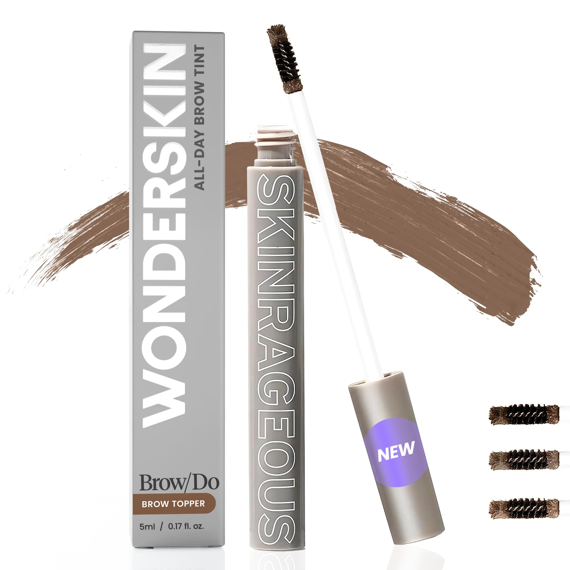Wonderskin Brow/Do Eyebrow Gel Topper, Skinrageous All-Day Eyebrow Tint Mascara, Long-Lasting