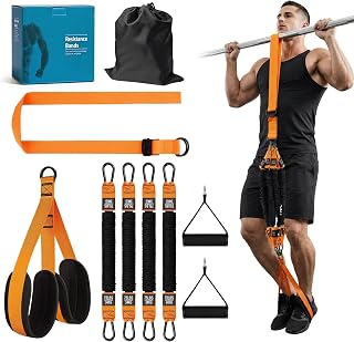 Klimmzugband, Verstellbares Klimmzughilfe Band für Krafttraining, Klimmzugbänder und Stabilen Fußstützpedalen, Unterstützung für Anfänger beim Klimmzugtraining